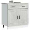 Mueble bajo de cocina porto gris cemento madera reconstituida
